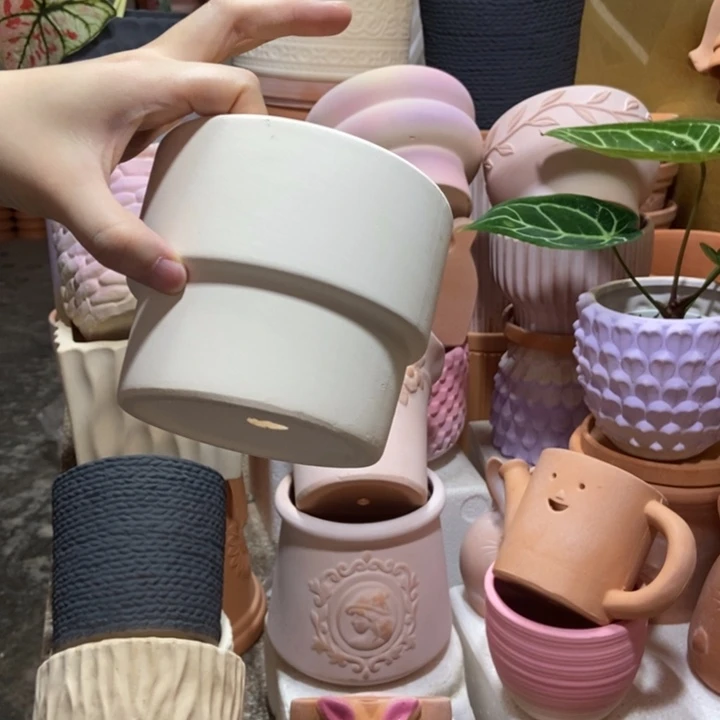 11×11白陶双层盆 粗陶1个