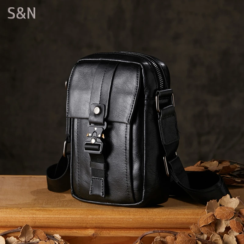 手工日韩时尚真皮斜挎迷你小包男包植鞣牛皮休闲竖款单肩包手机包