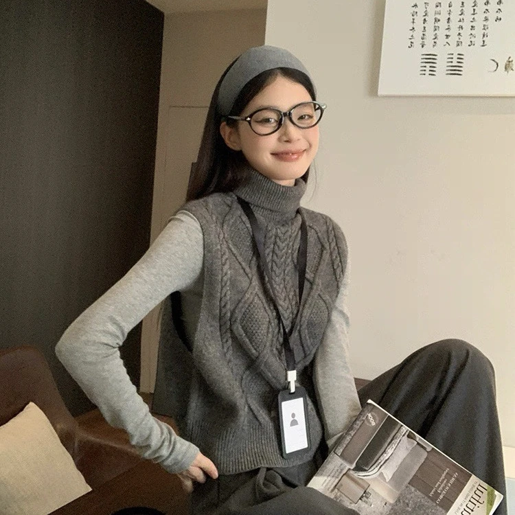 La Chapelle/拉夏贝尔秋冬款毛衣T恤开衫马甲套装针织秋冬韩系高