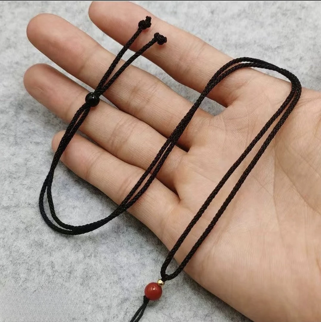 【楹月珠宝】手工编织绳挂玉坠平安扣高档挂脖挂绳颜色吊坠备注