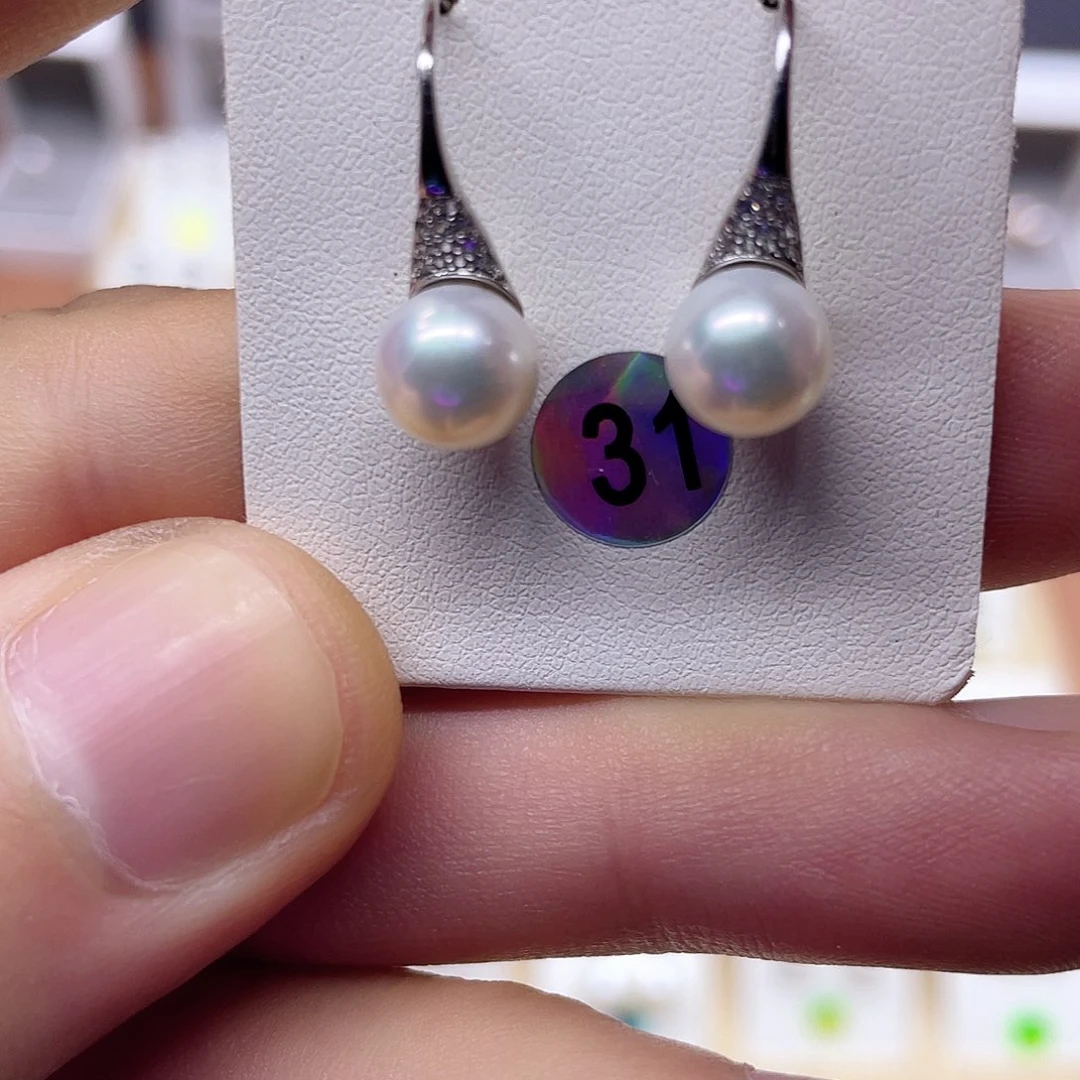 耳饰淡水珍珠银S925镶嵌