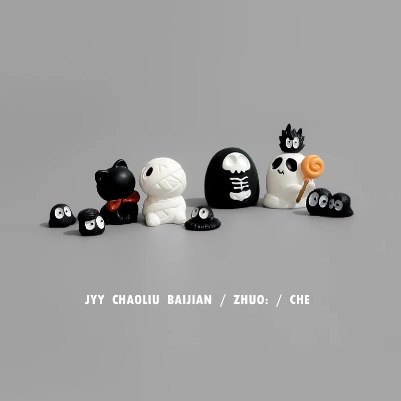 jyy物件：摆几个幽灵陪你情绪解压桌面小摆件工位装饰万圣节礼物