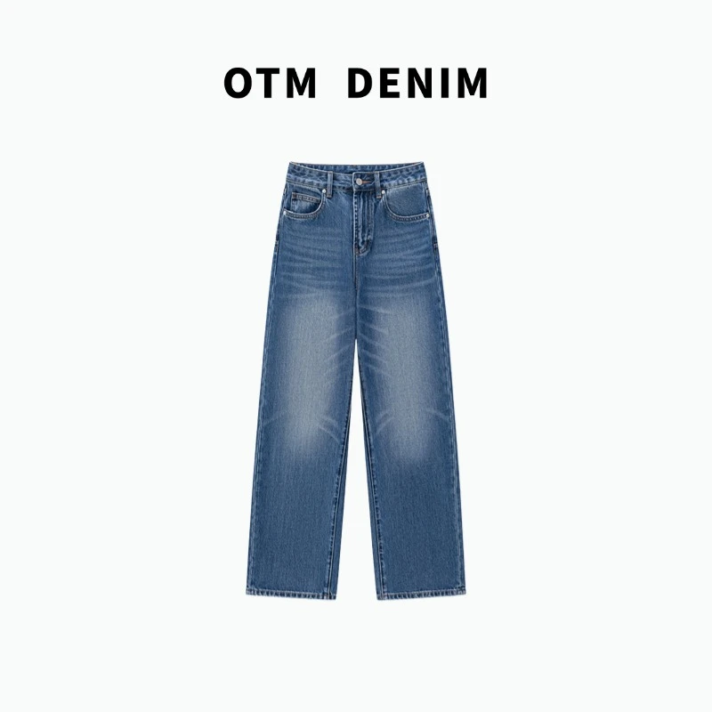 OTM DENIM【碧旻】美式复古直筒牛仔裤修臀天丝柔软垂感简约