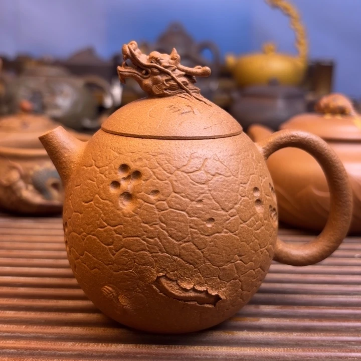 茶壶紫砂龙蛋原矿黄降坡原矿200c