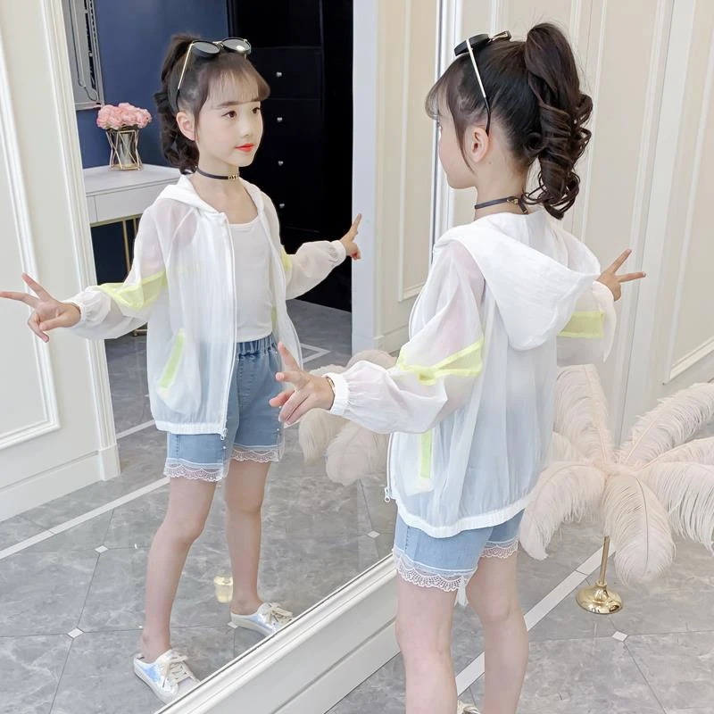 女童防晒衣夏季2025新款薄款儿童冰丝防紫外线皮肤衣洋气防晒服潮