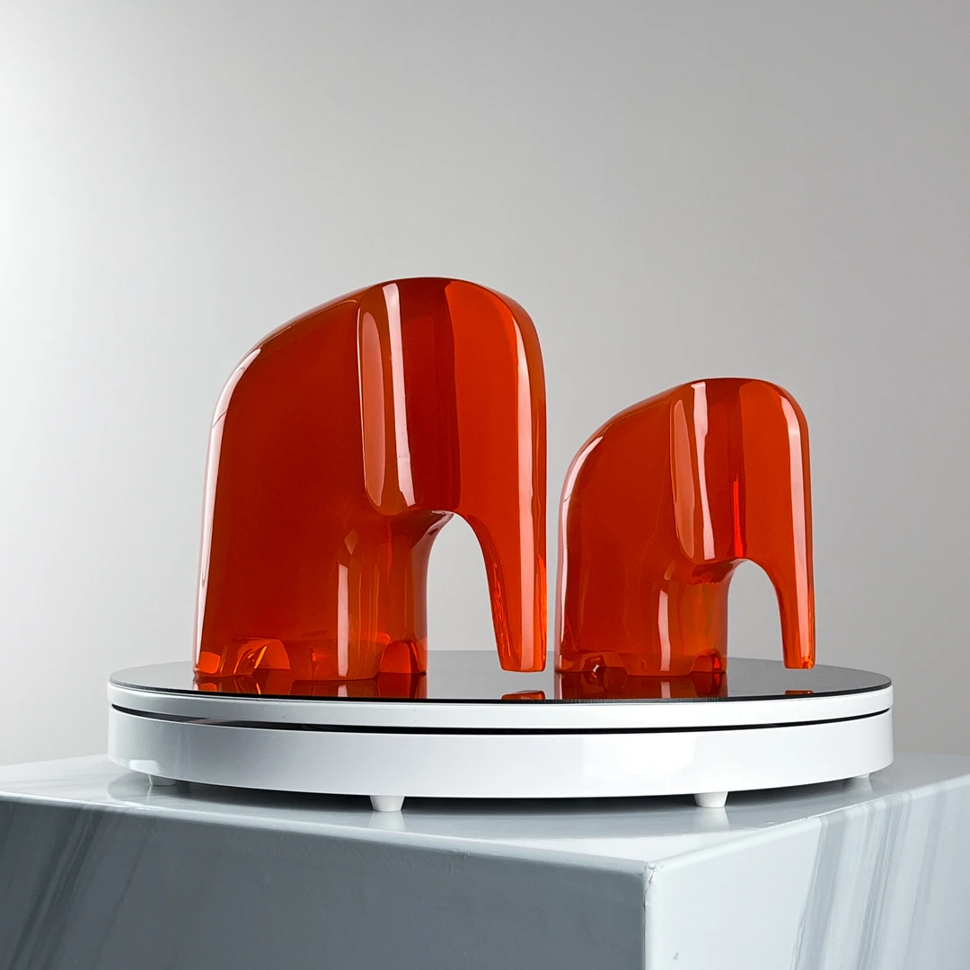 巴比特美学【艺术象】意式极简现代简约非遗水晶琉璃动物艺术摆件