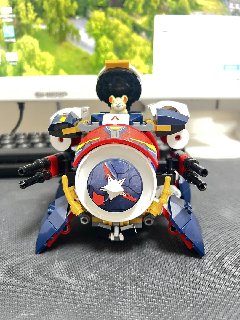 爆破球美队12种变形守望先锋变形机甲积木拼装玩具男女孩益智礼物