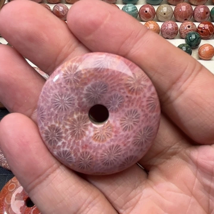 玛瑙/玉髓未镶嵌珊瑚玉手串硅化玉