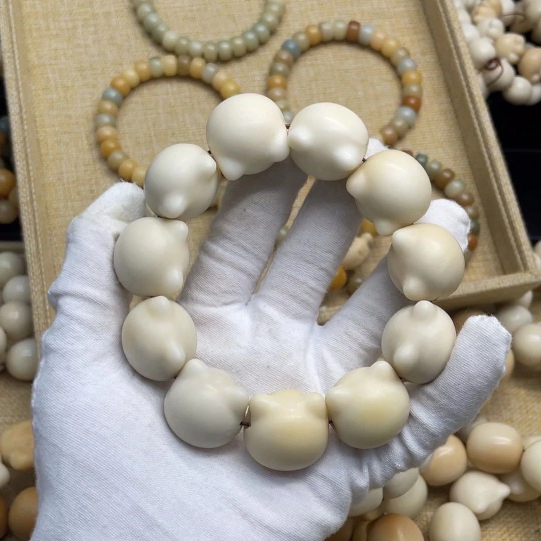 菩提根/象牙果吊坠23干磨大瑕疵牙果猫头730