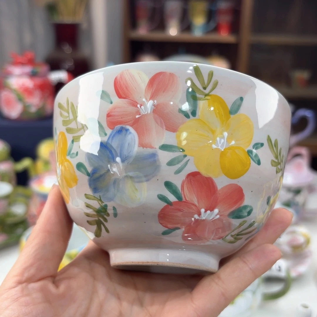 景德镇手绘高温釉下彩陶瓷茶具