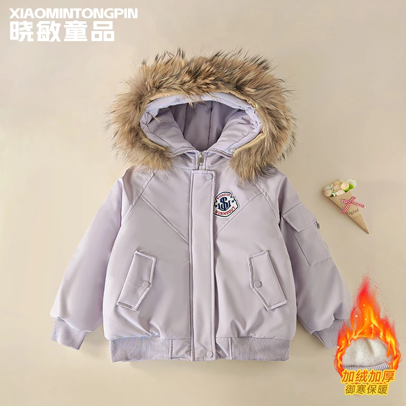 儿童字母标派克服外套3C5686
