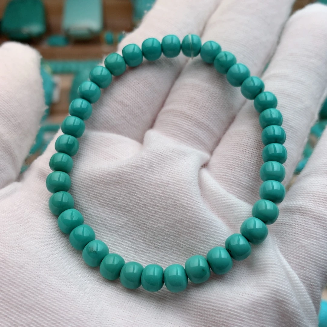 未镶嵌绿松石珠宝奇石5.8mm