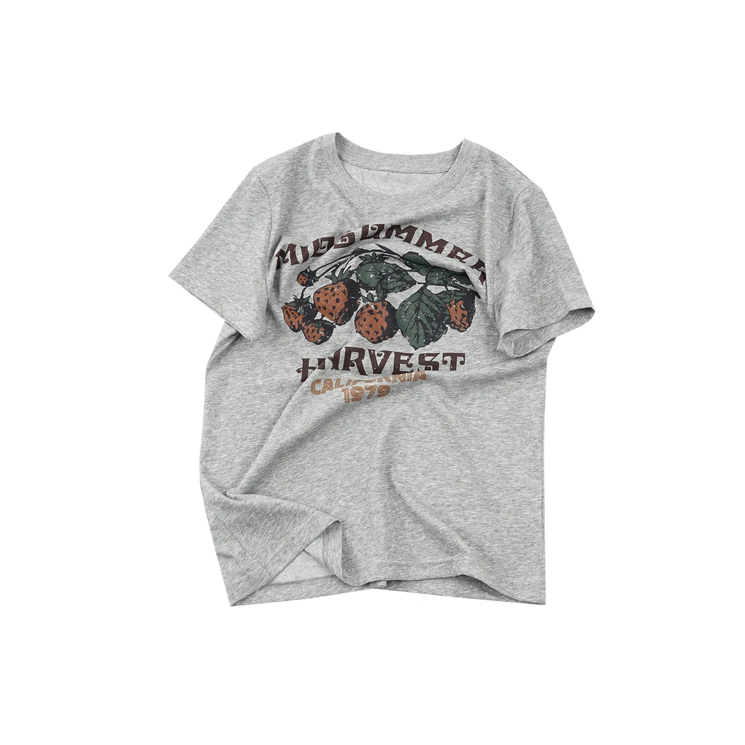 【水果字母印花短袖】美式潮牌宽松休闲T恤DT5ZB0683