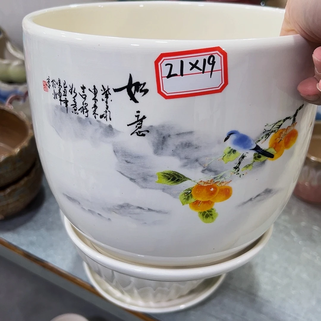 外贸尾单陶瓷花盆凑12米包邮