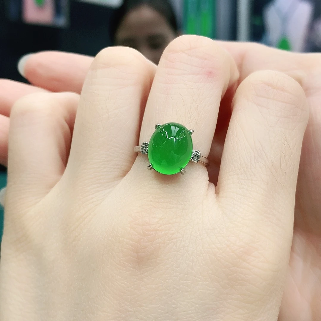 银S925镶嵌戒指玛瑙/玉髓