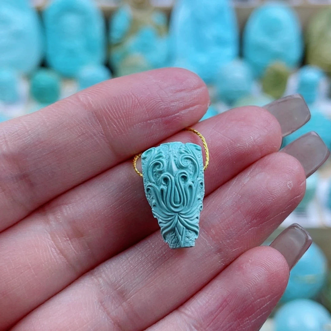 绿松石未镶嵌珠宝奇石10.5mm