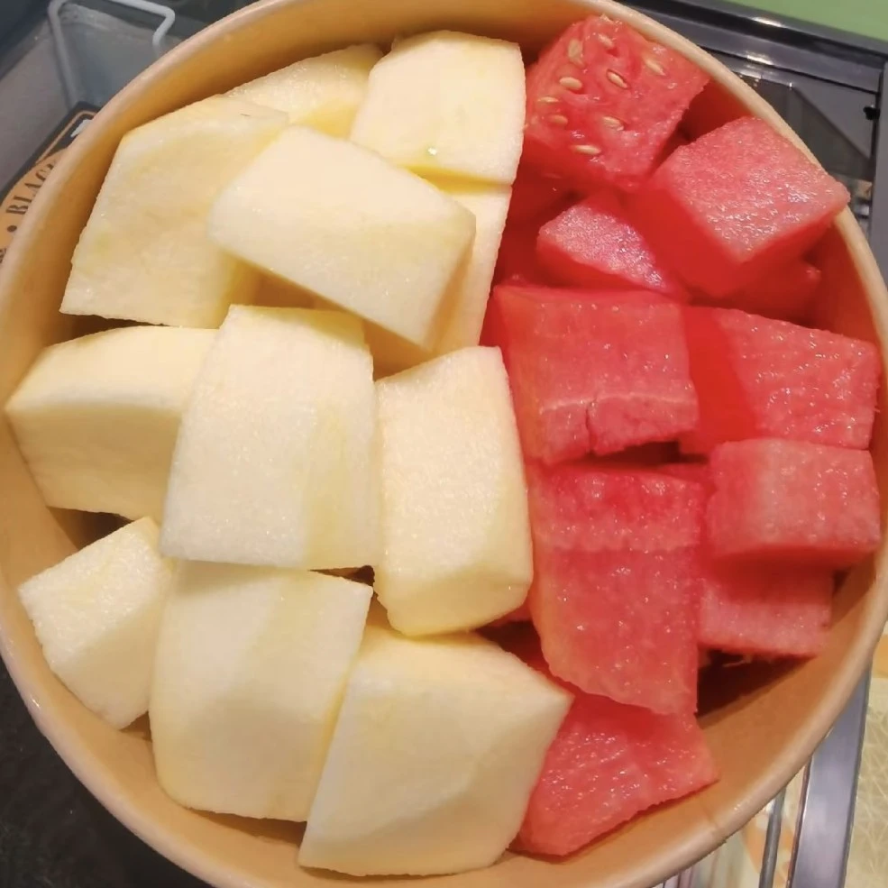 果切鲜果切苹果西瓜双拼（苹果易氧化）500克水果鲜果切同城