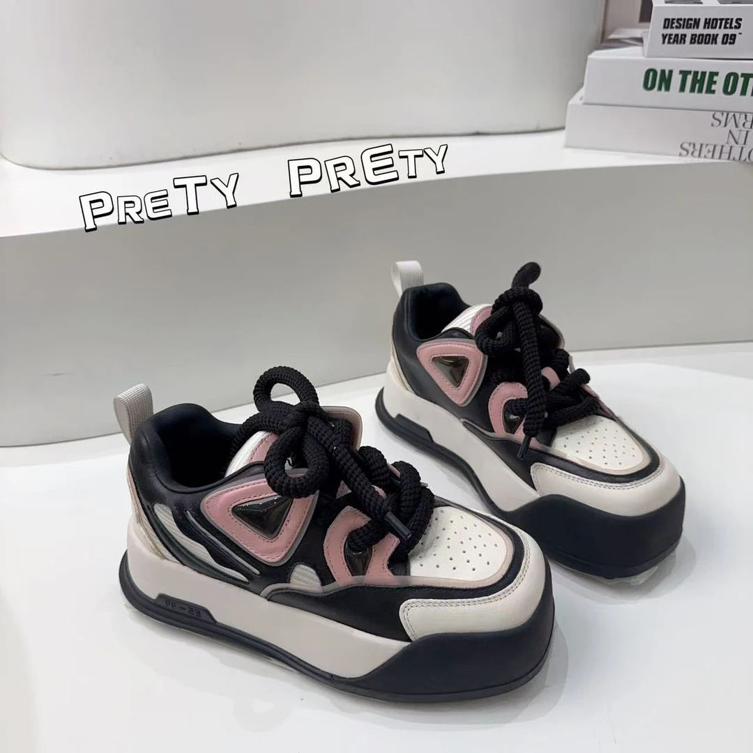 现货C1｜真皮羊里垫松糕底休闲女鞋｜半码拍小｜4047