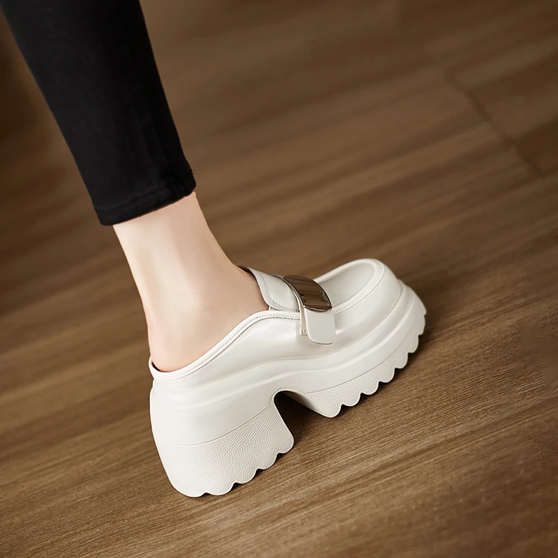 小个子增高10cm气质包头半拖鞋女2025新款夏季外穿穆勒鞋百搭鞋子