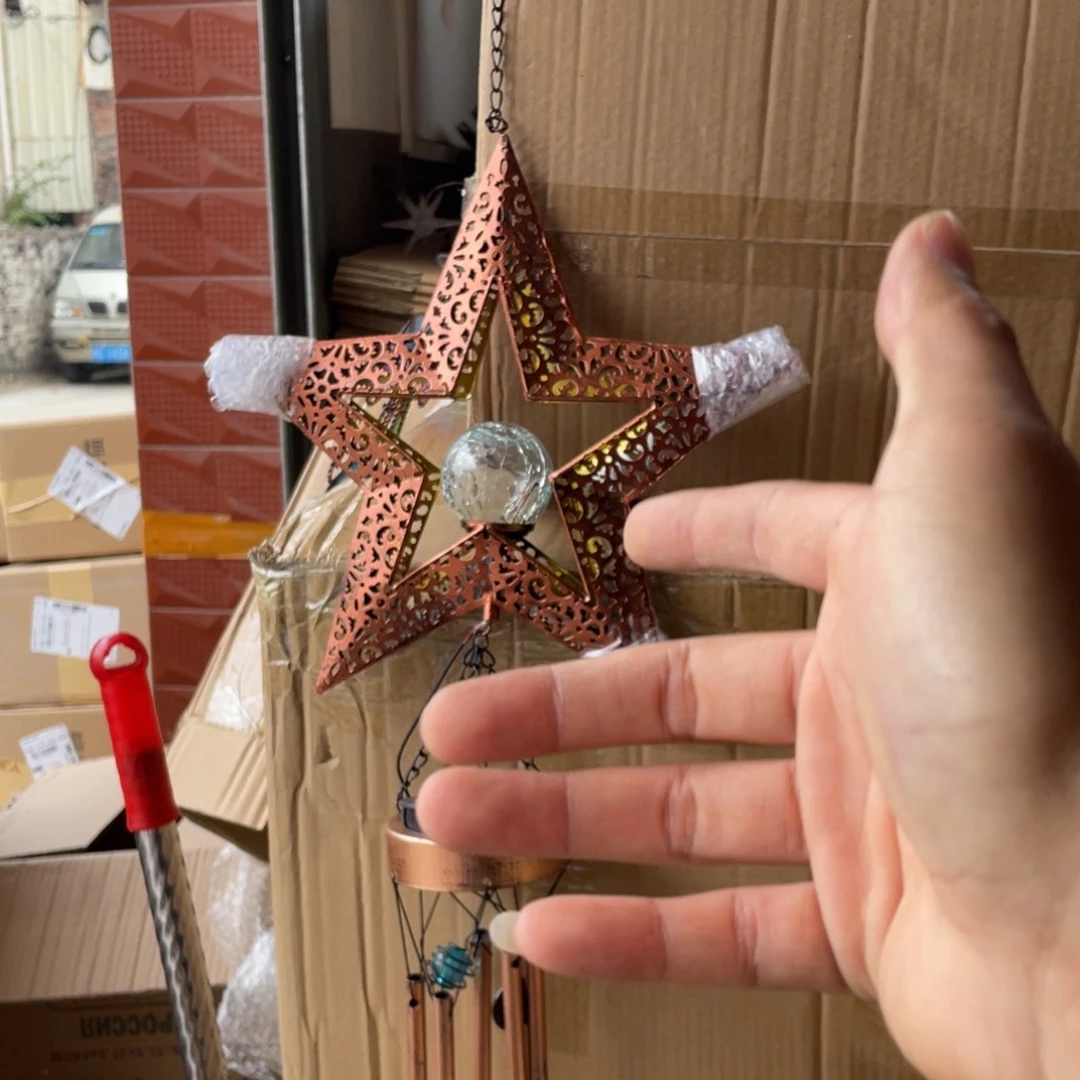 【闪购商品】铁艺太阳能星星风铃