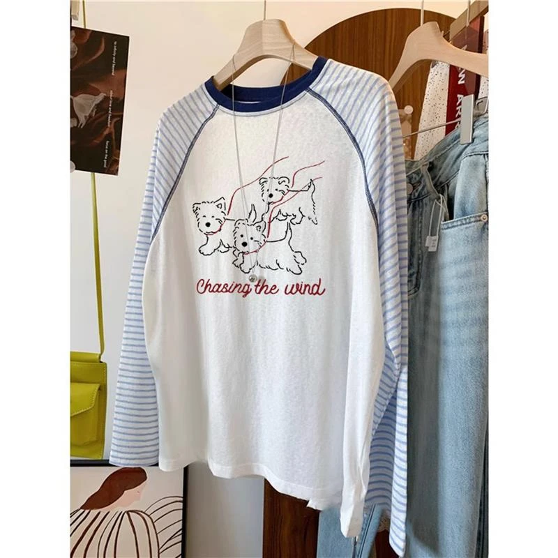 2025夏季新款撞色领长袖条纹防晒罩衫女宽松显瘦薄款透气遮阳上衣