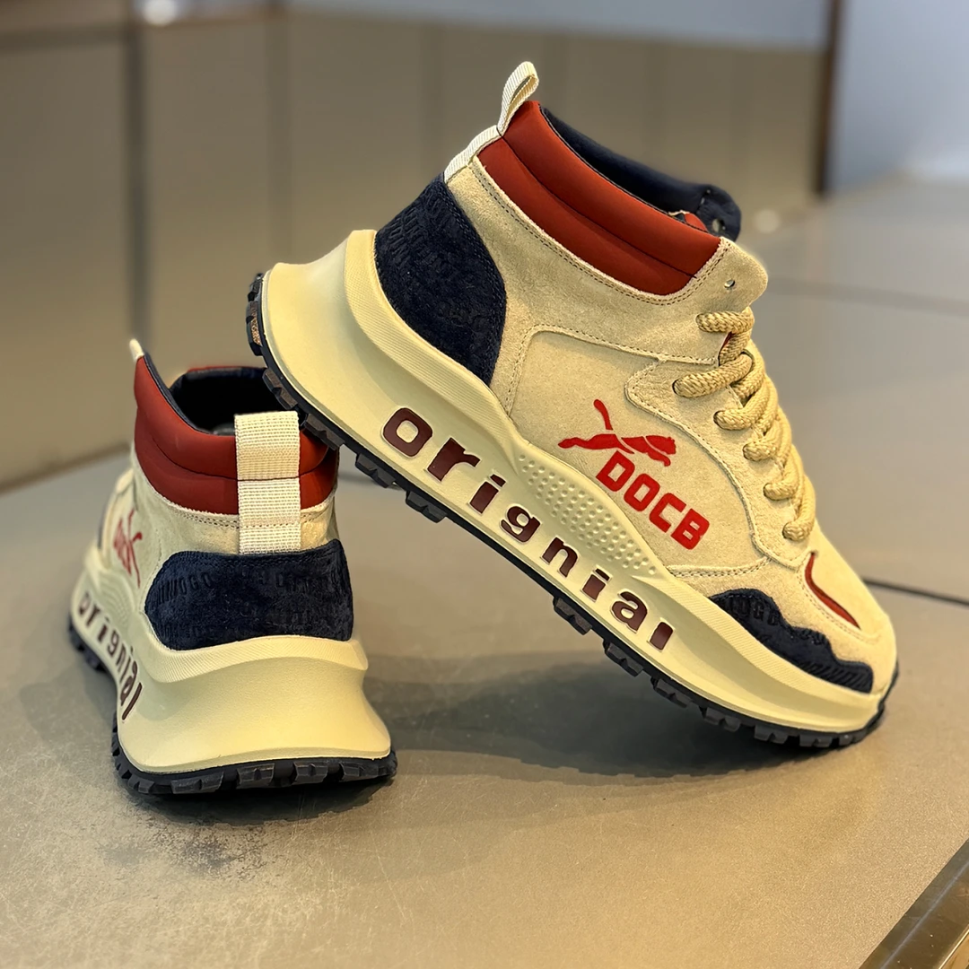 时尚休闲鞋男2025秋冬新款软底轻便舒适百搭阿甘鞋厚底增高男鞋子