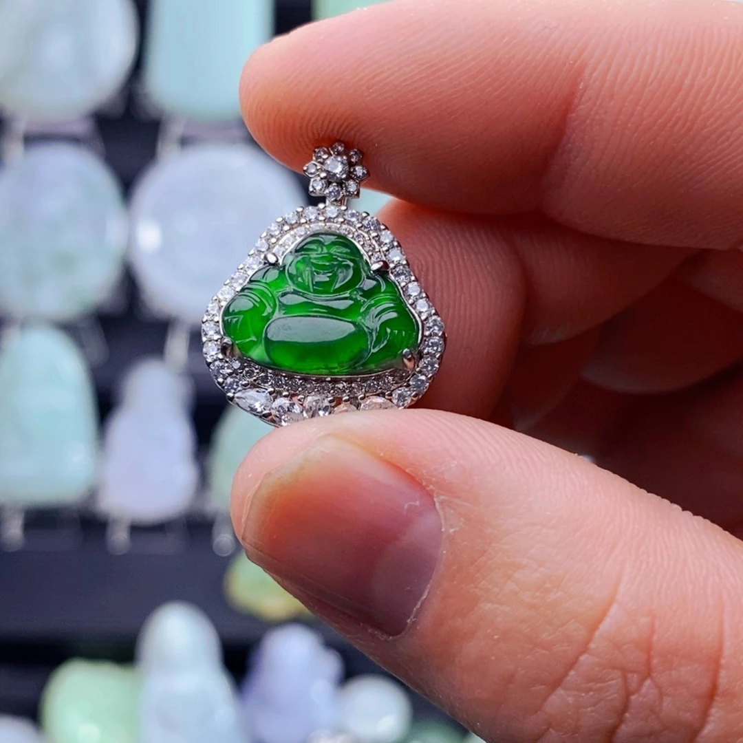 翡翠未镶嵌颈饰天然翡翠吊坠