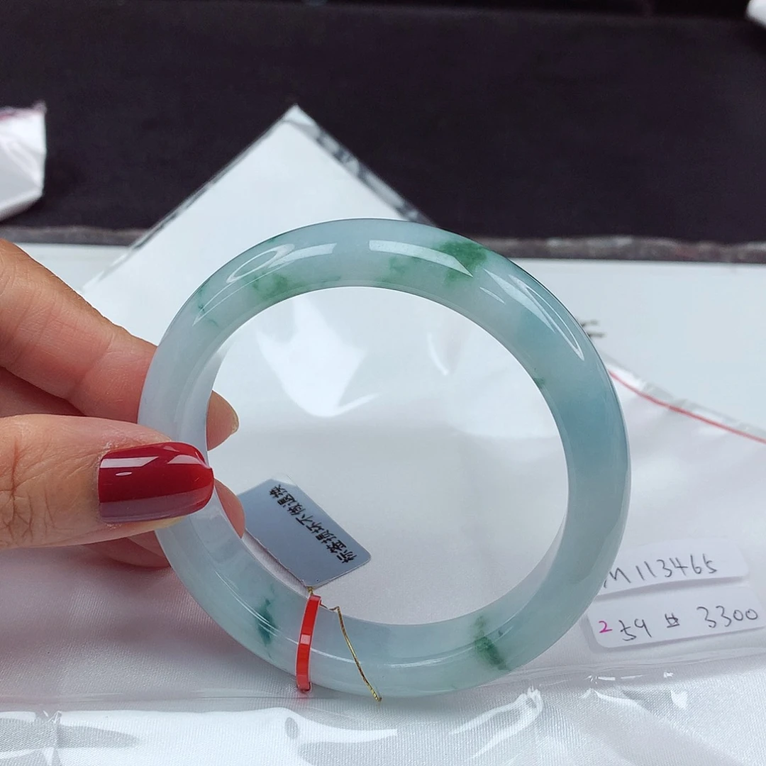 翡翠手镯未镶嵌59圈3465