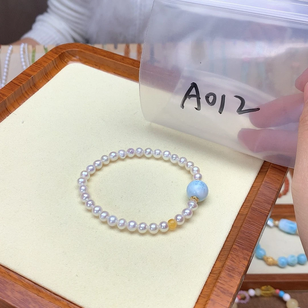 针钠钙石（海纹石）手链未镶嵌