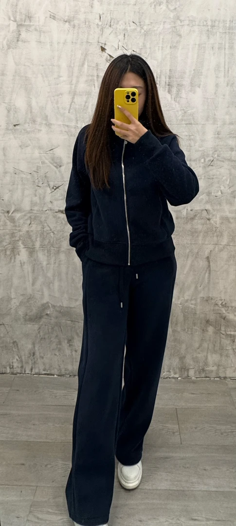 lululrnimeni/露露乐米尔品牌正品l纯色重磅加绒休闲套装-8888