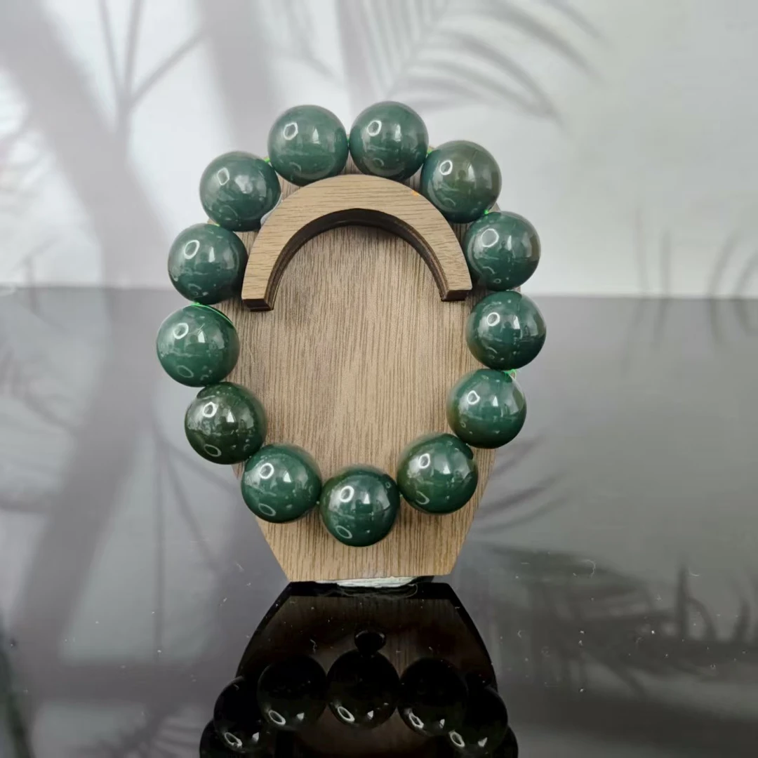 X和田玉圆珠手串（卡18）3371