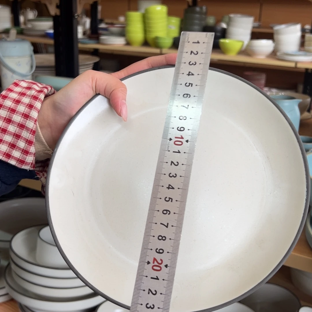 新骨瓷132瑕疵慎拍烟灰白 9.5寸菜盘