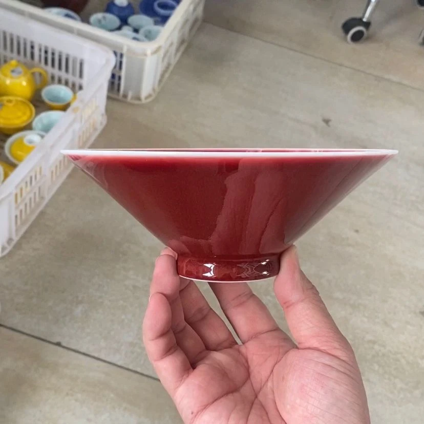 闰火堂 郎红大斗笠碗