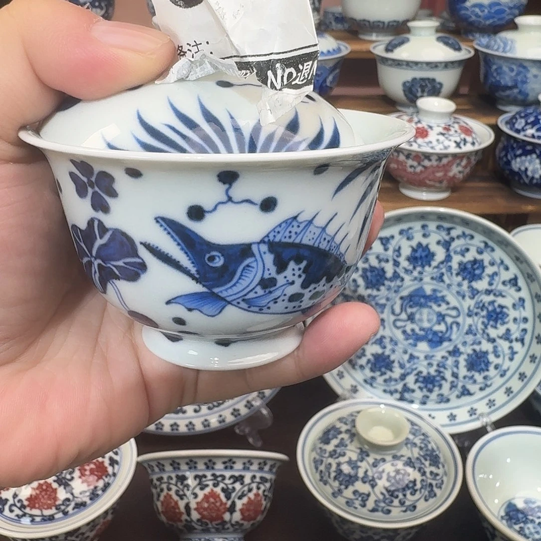 瓷片陶瓷纯手工手绘瓷瓷