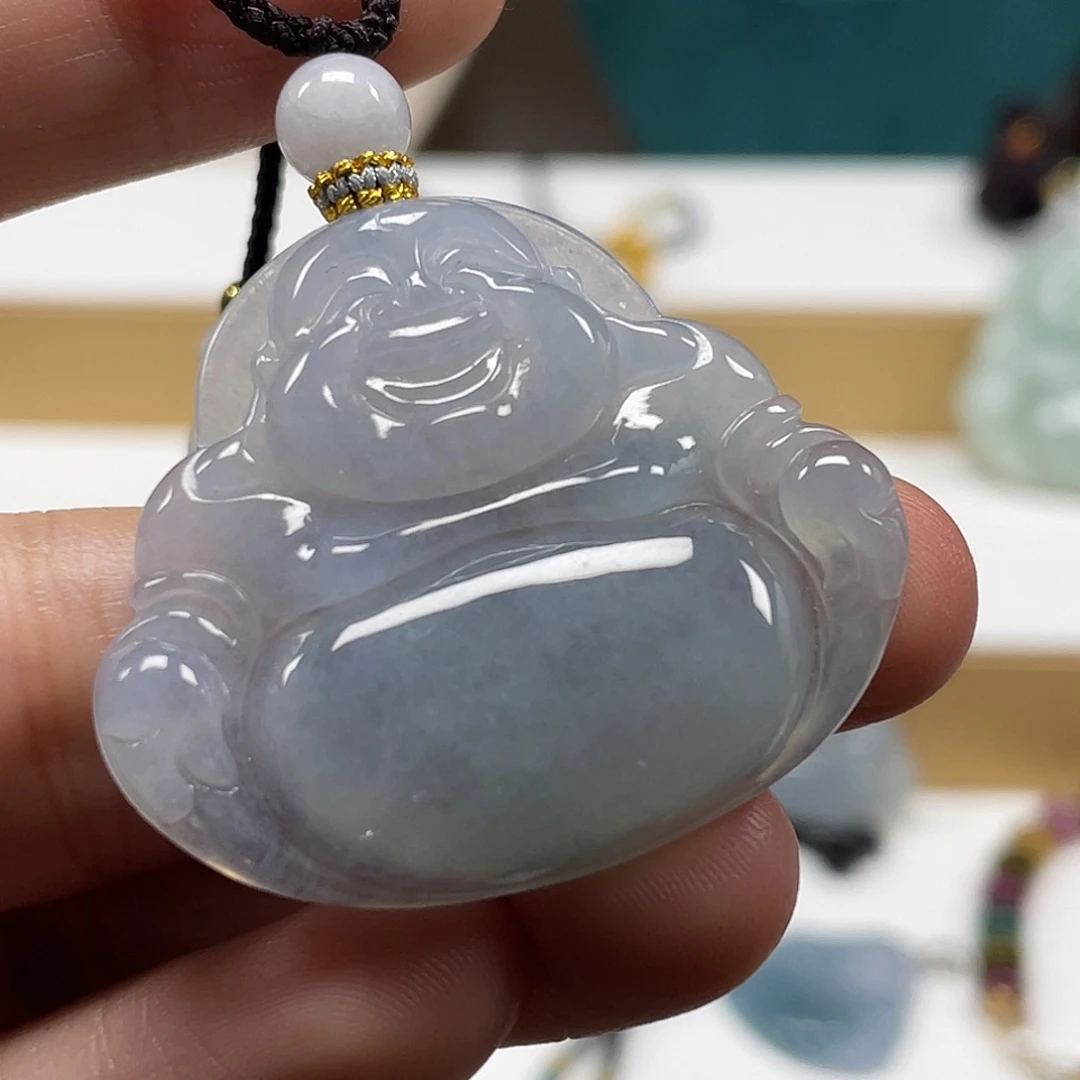 翡翠未镶嵌颈饰天然翡翠佛公吊坠一件101号