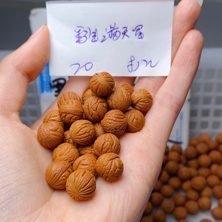 桃核手串12mm左右野生满天星20颗（打孔）