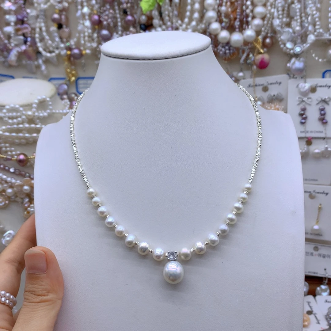 合金淡水珍珠耳饰苏**.