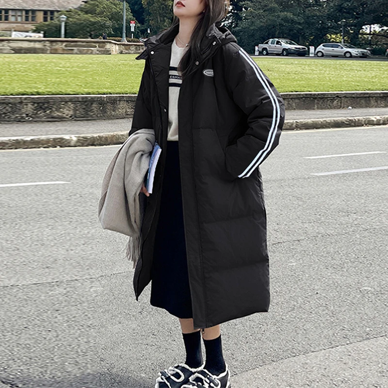 棉服女2025年新款冬季中长款过膝加厚保暖宽松棉衣棉袄女外套