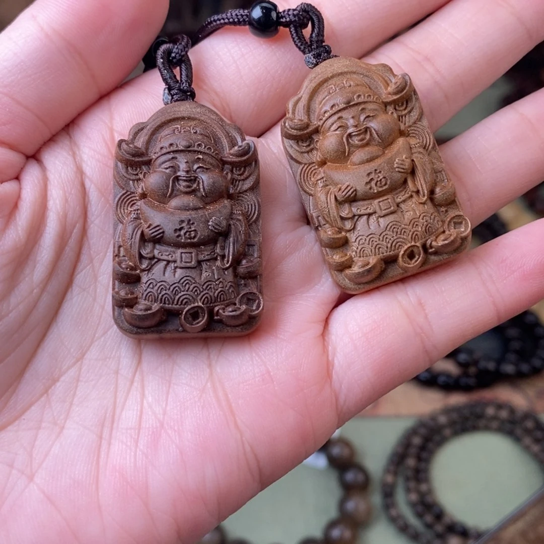 檀香木手串/手链财神微瑕