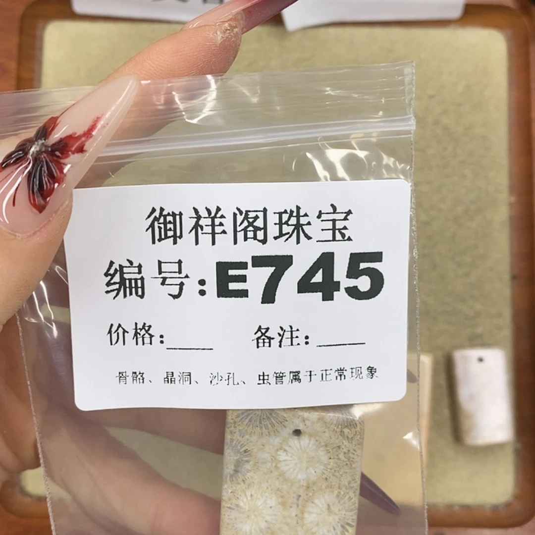 硅化珊瑚（珊瑚玉）颈饰未镶嵌木*