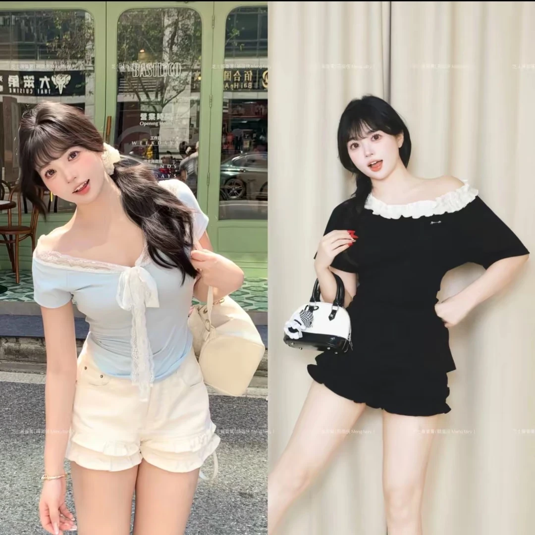 MengFairy现货【腿精裤】百搭显高舒适裤子高腰显瘦牛仔短裤 4609