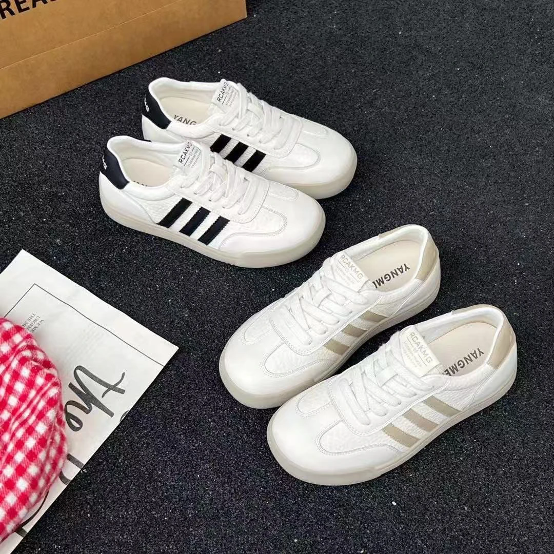 运动休闲板鞋秋季休闲板鞋单鞋潮流小白鞋素面低帮