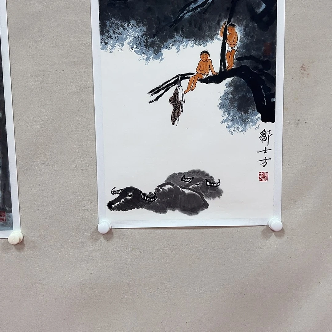 国画邹士方老师山水作品