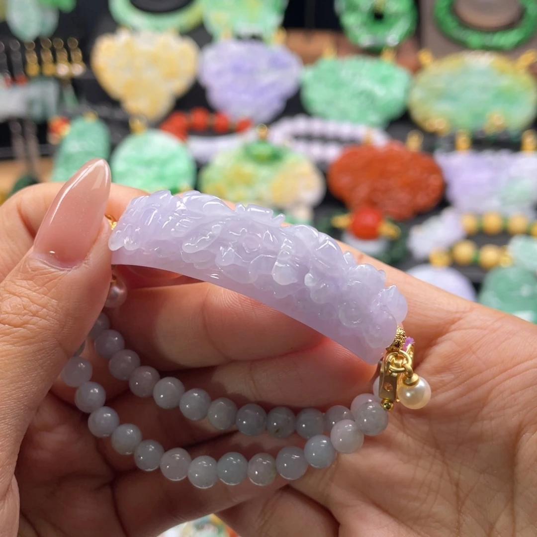 翡翠未镶嵌手链代编织