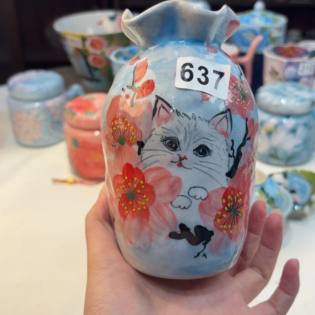 景德镇手绘高温釉下彩陶瓷茶具