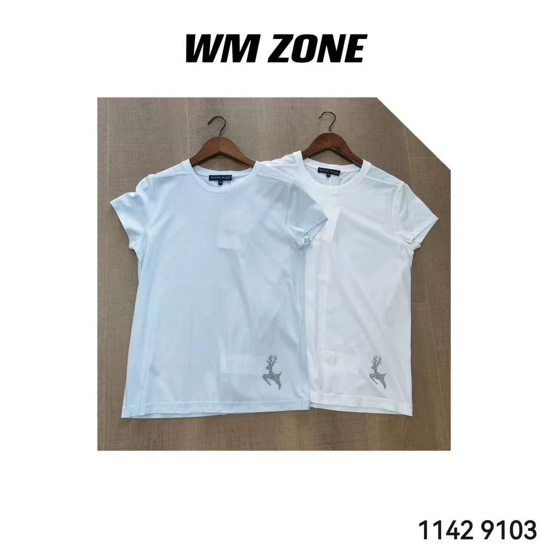 虎儿 3-1049 9103 小鹿烫钻纯色短袖