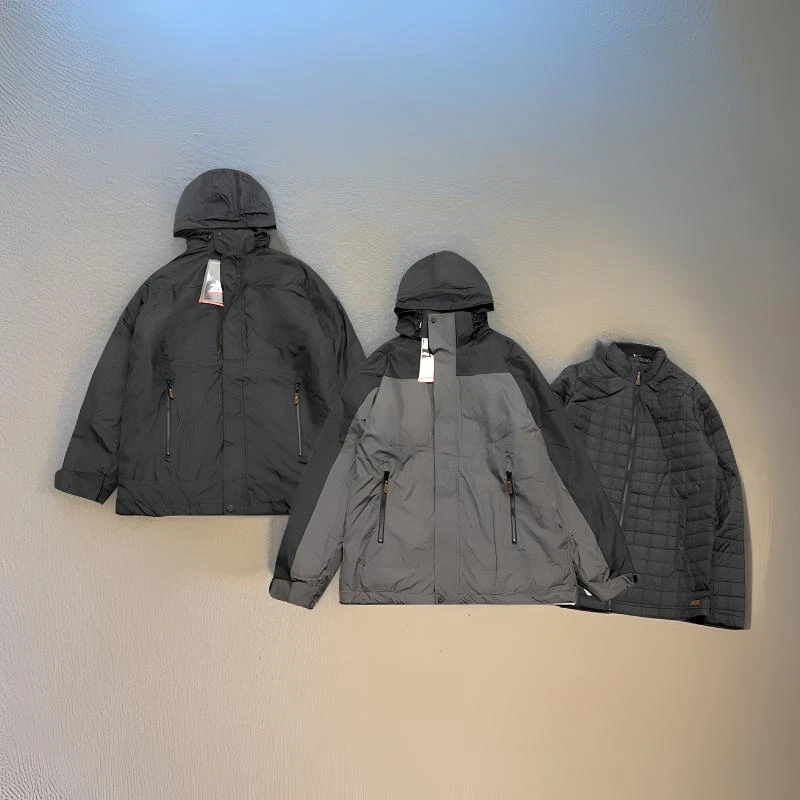 特大码冲锋衣男三合一夹克加肥加大外套防风胖子300斤冬肥佬棉服