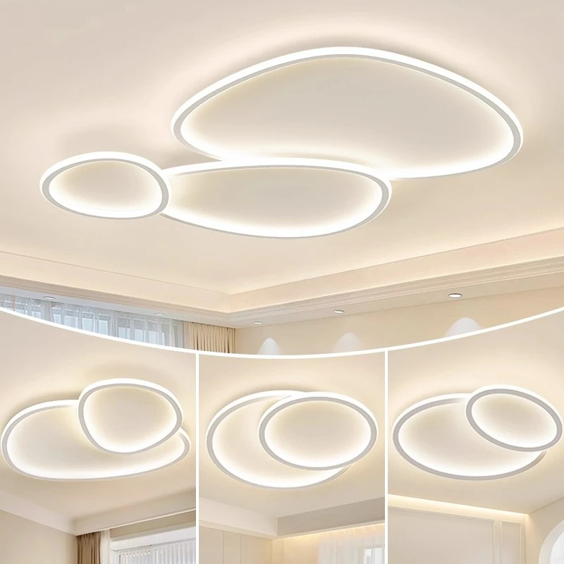 广东中山全屋灯具鹅卵石客厅大灯2025新款现代简约卧室极简吸顶灯