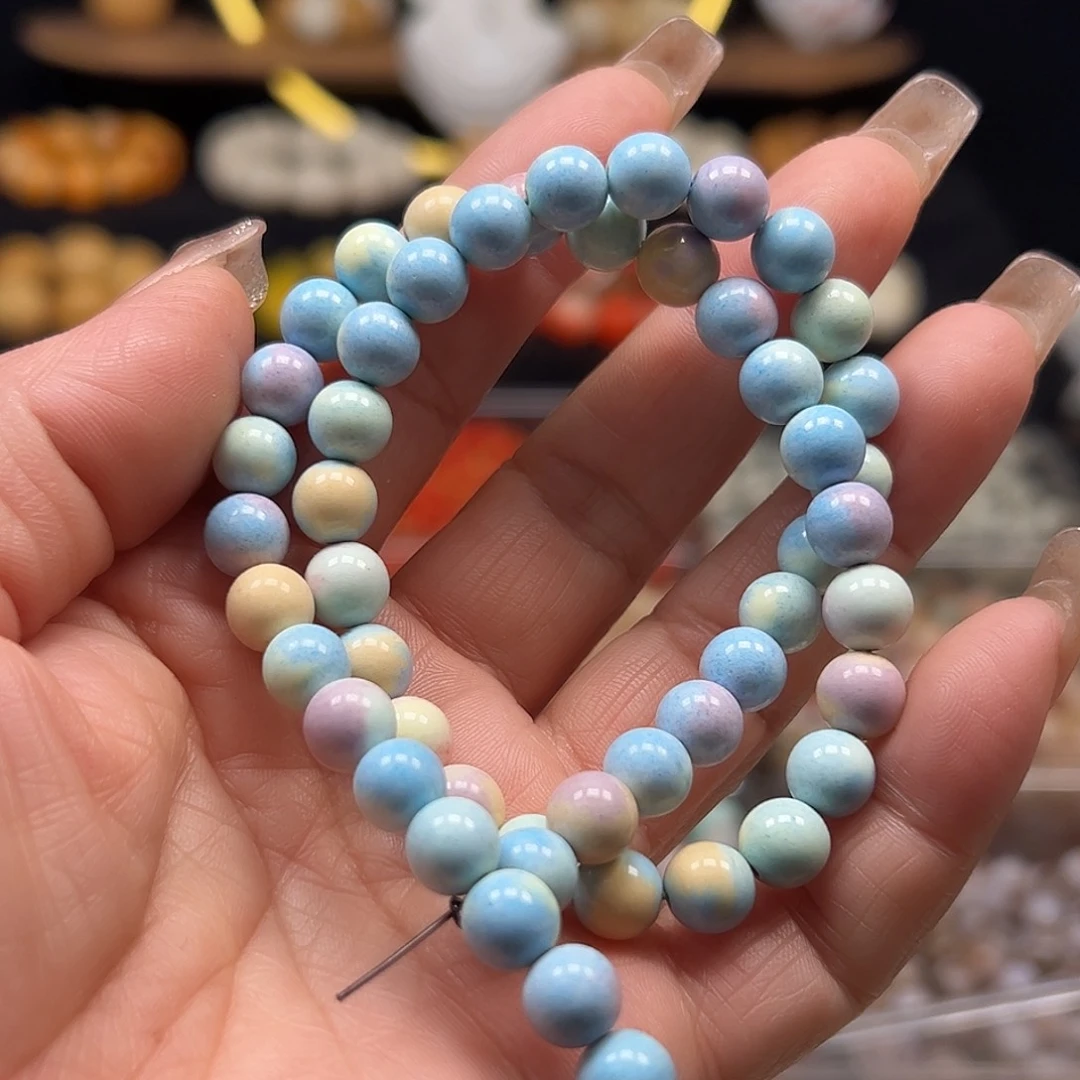 手串菩提根/象牙果卡8多彩圆1条