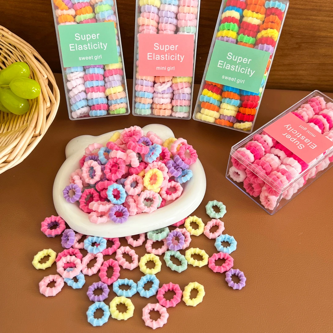 儿童扎头绳女宝宝高弹力不伤发小号发圈发绳婴儿皮筋发量少扎头发